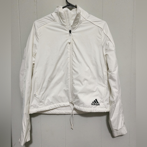 Adidas Women's White Coat , With Black Logo - Picture 7 of 16